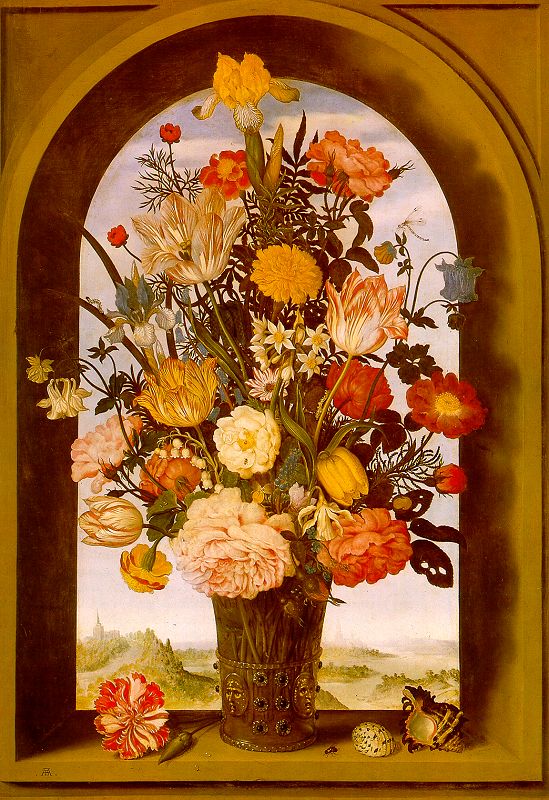 Flower Vase in a Window Niche