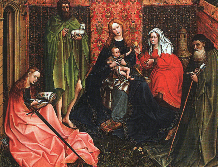 Madonna & Child with Saints in an Enclosed Garden