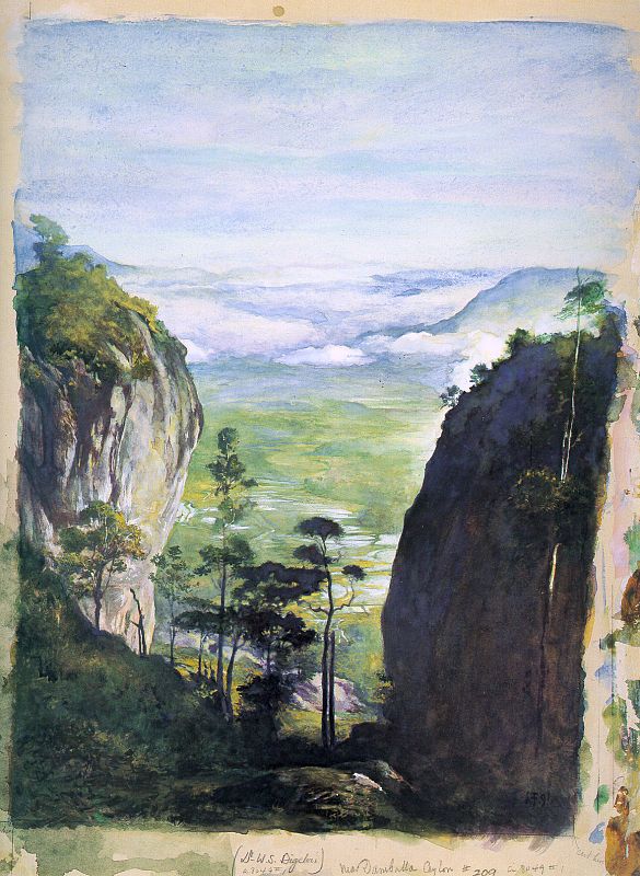 Mountain Gorge near Dambulla, Ceylon