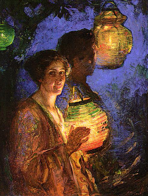 Woman with a Japanese Lantern