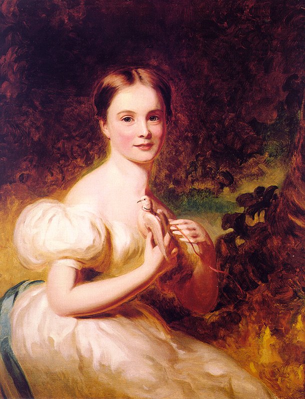 Portrait of a Young Girl with a Dove