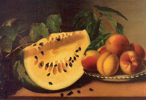 Still Life with Watermelon and Peaches