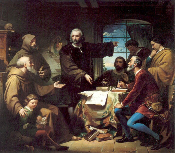 Christopher Columbus in the Convent of La Rábida