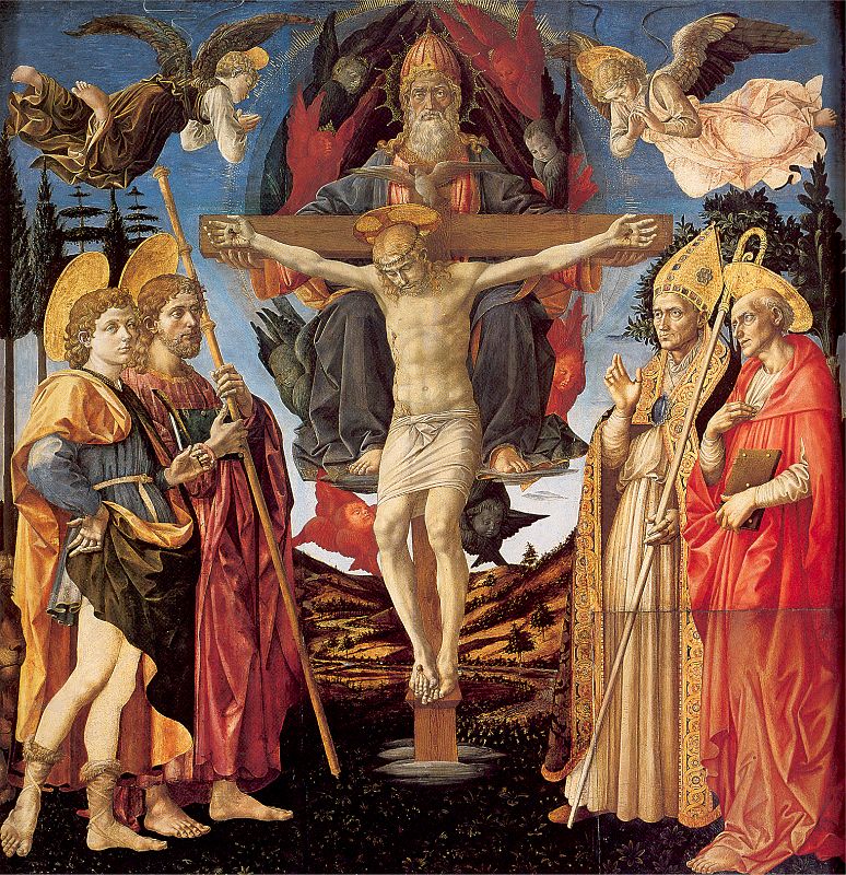 The Trinity and Four Saints (Painted with Fra Filippo Lippi)