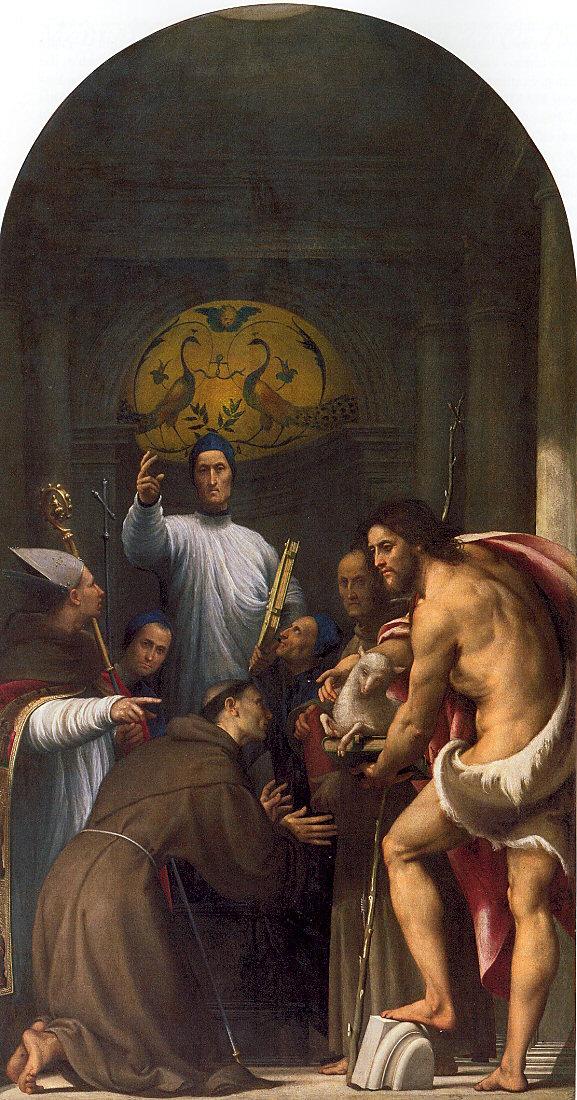 St. Lorenzo Giustiniani and Two Turquoise Friars with Saints