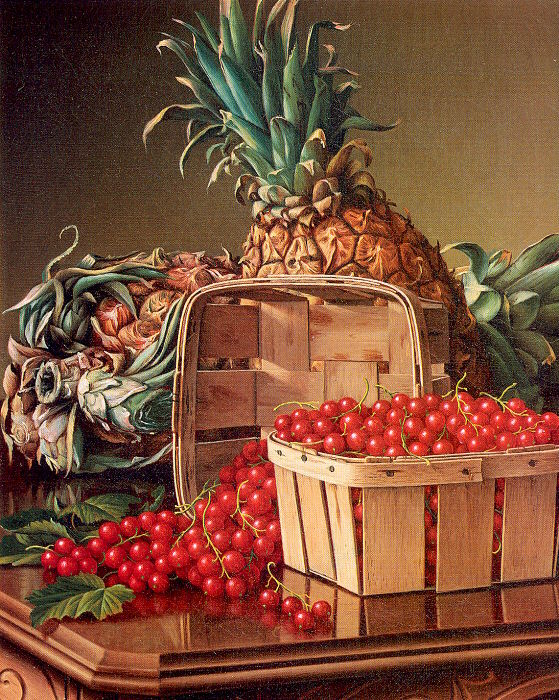 Still Life with Pineapple and a Basket of Currants