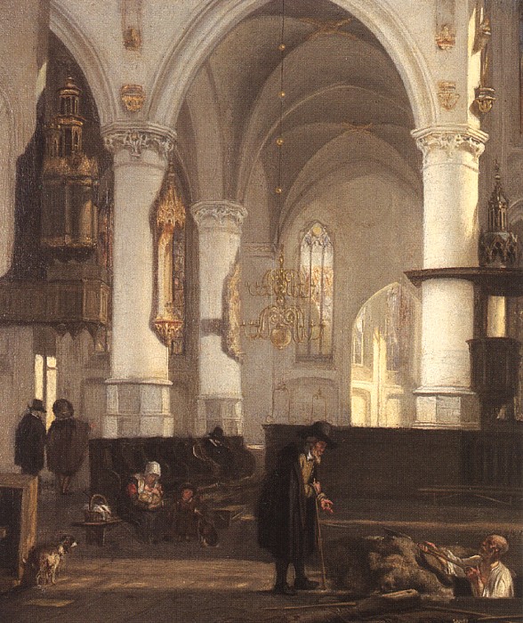 Interior of the Oude Kerk at Amsterdam from the North Aisle to the East