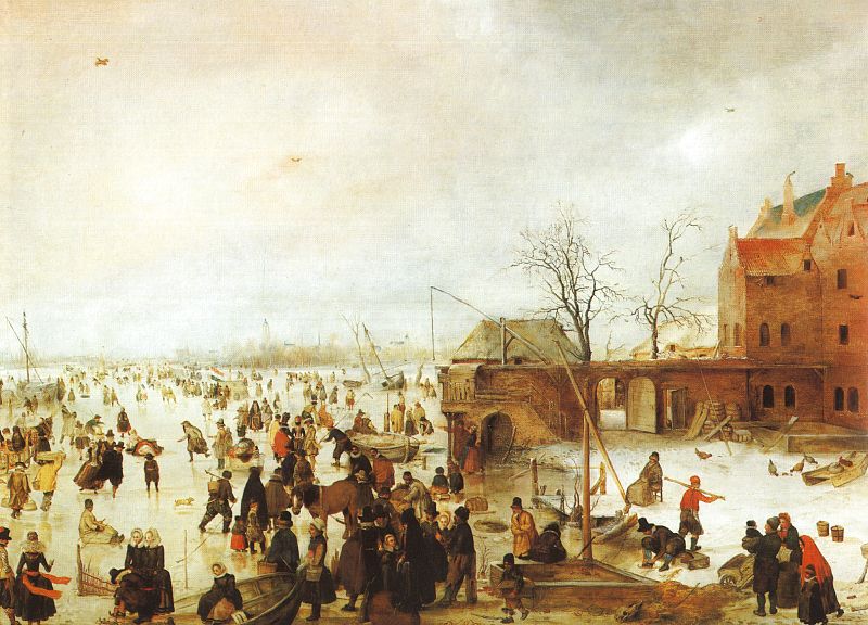 Scene on the Ice near a Town