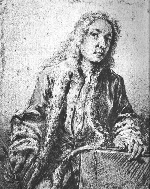 Drawing after a lost Self-Portrait of Watteau