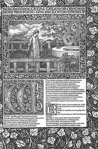 Kelmscott Chaucer page 1