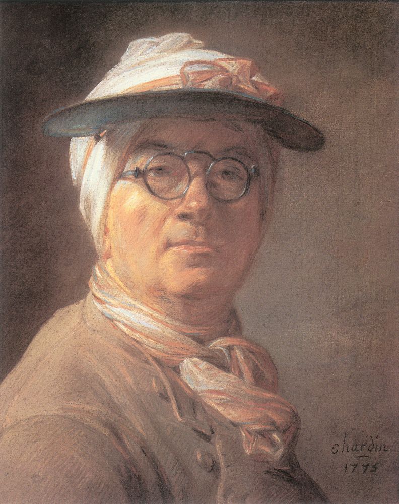 Chardin: Self-Portrait with an Eye-Shade