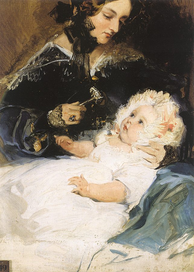Lady Louisa Russell Holding her Daughter