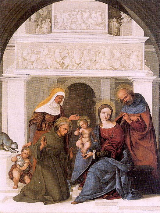 The Holy Family with Saint Francis
