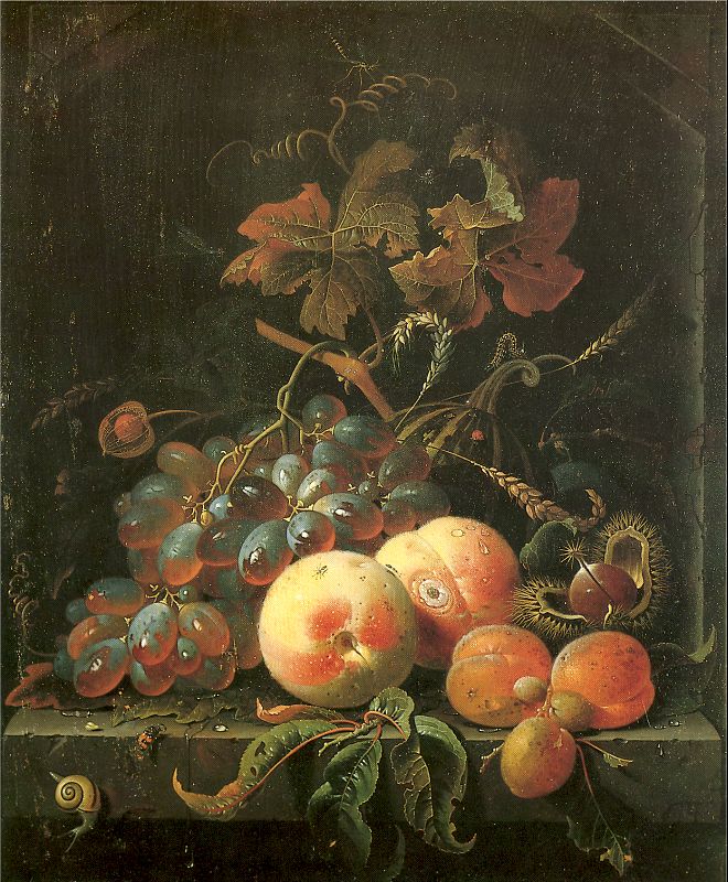Still-Life with Peaches, Grapes, and Apricots
