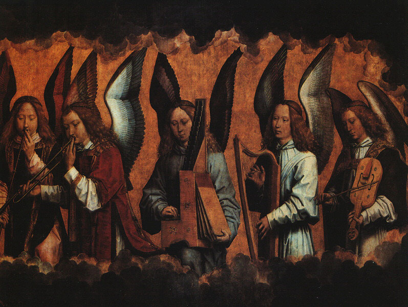Musician Angels (detail of a triptych)