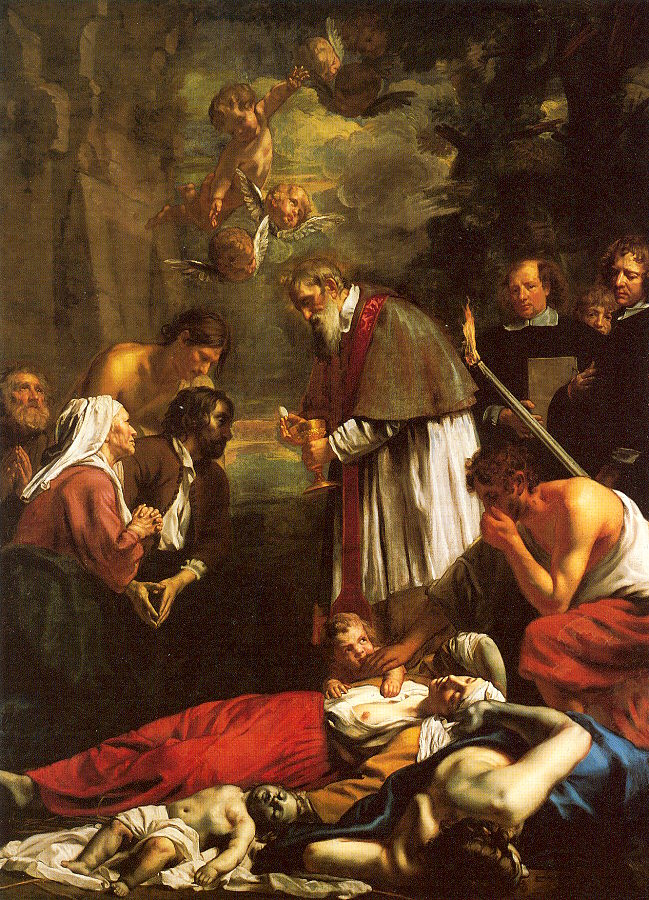 St. Macaire of Ghent Tending the Plague-Stricken