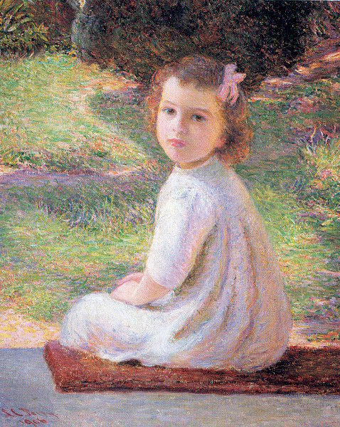 Girl with a Pink Bow