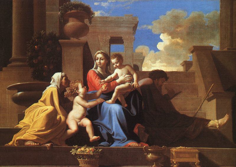 The Holy Family on the Steps