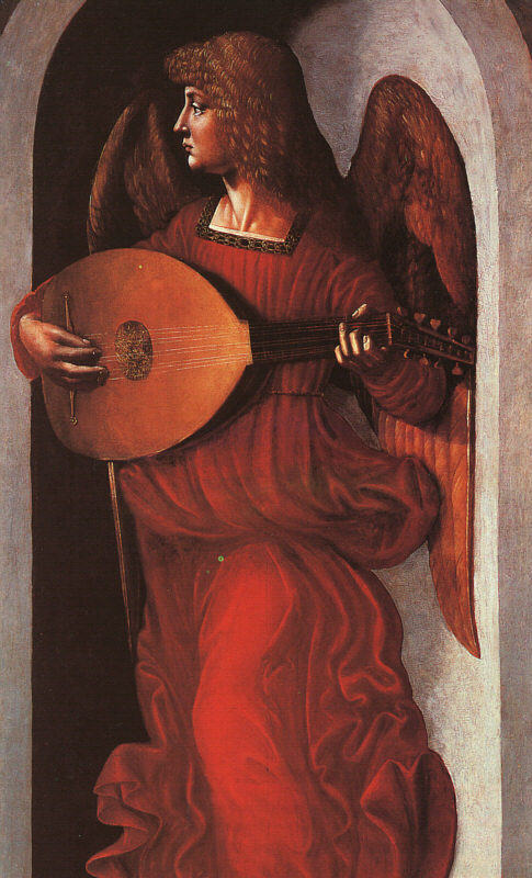 Angel in Red with a Lute