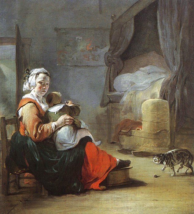 Mother & Child with Cat