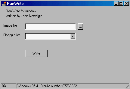 The rawwrite program