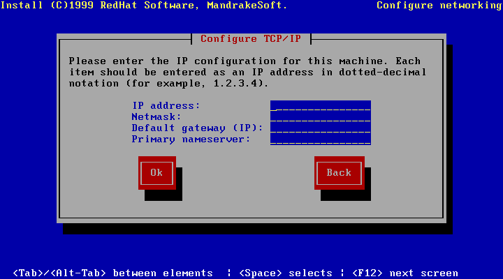 IP address configuration